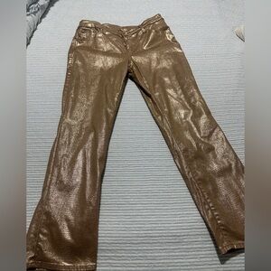 Chico's Metallic Gold Pants